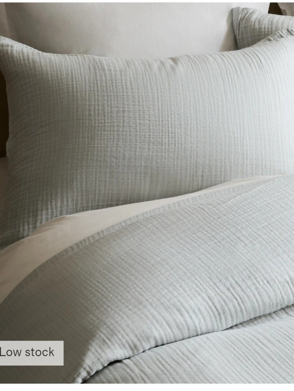 Quince Gauzy Organic Cotton King Size Pillow Covers King Sz In MIST NEW